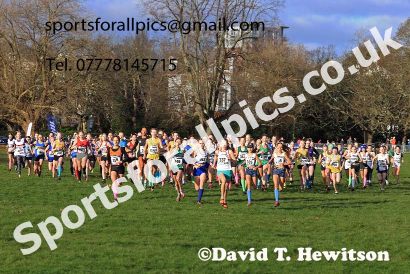 Girls Under-13s, 2023 British Athletics Cross Challenge, Sefton Park, Liverpool. Photo: David T. Hewitson/Sports for All Pics